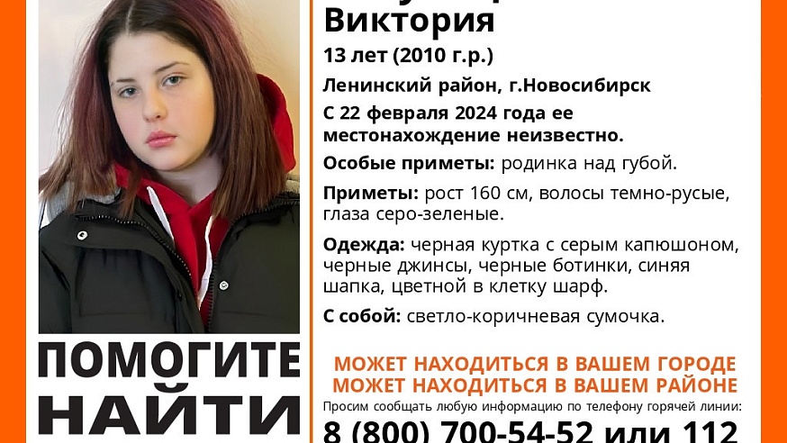В Саратовской и Новосибирской областях ищут пропавшую 13-летнюю девочку