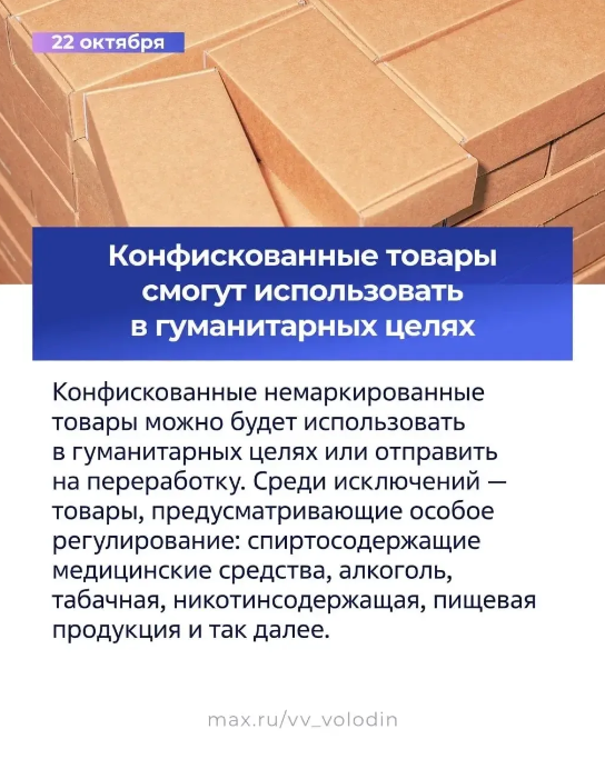 Володин рассказал о законах, которые вступят в силу в октябре