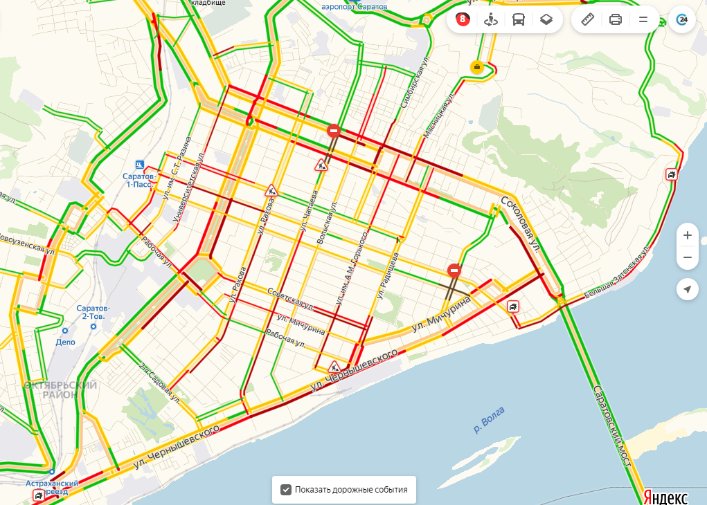 Карта саратова транспорт. Карта пробок Саратов. Пробки Саратов. Яндекс пробки. Яндекс карты Саратов.