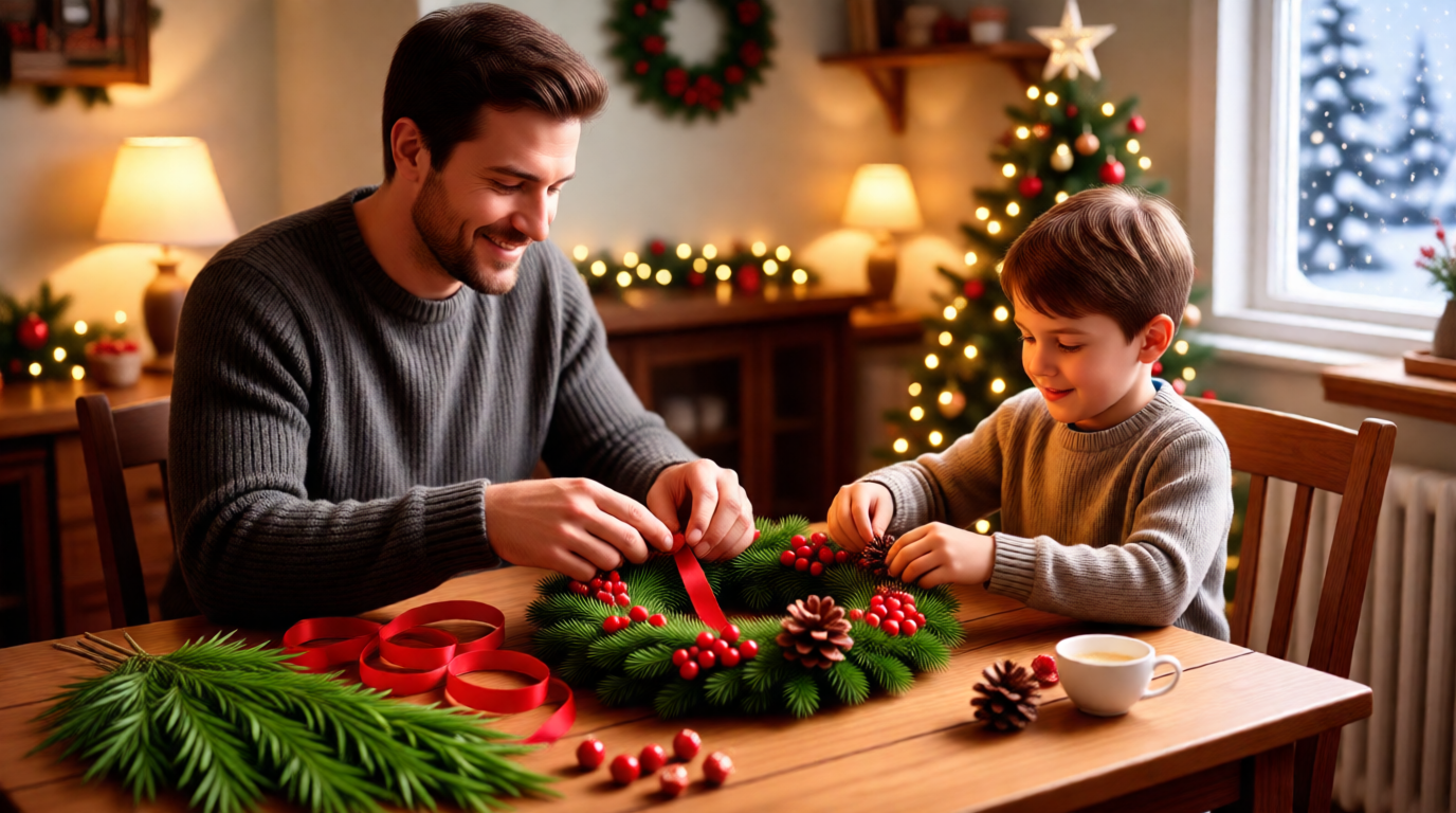 Создание новогоднего венка