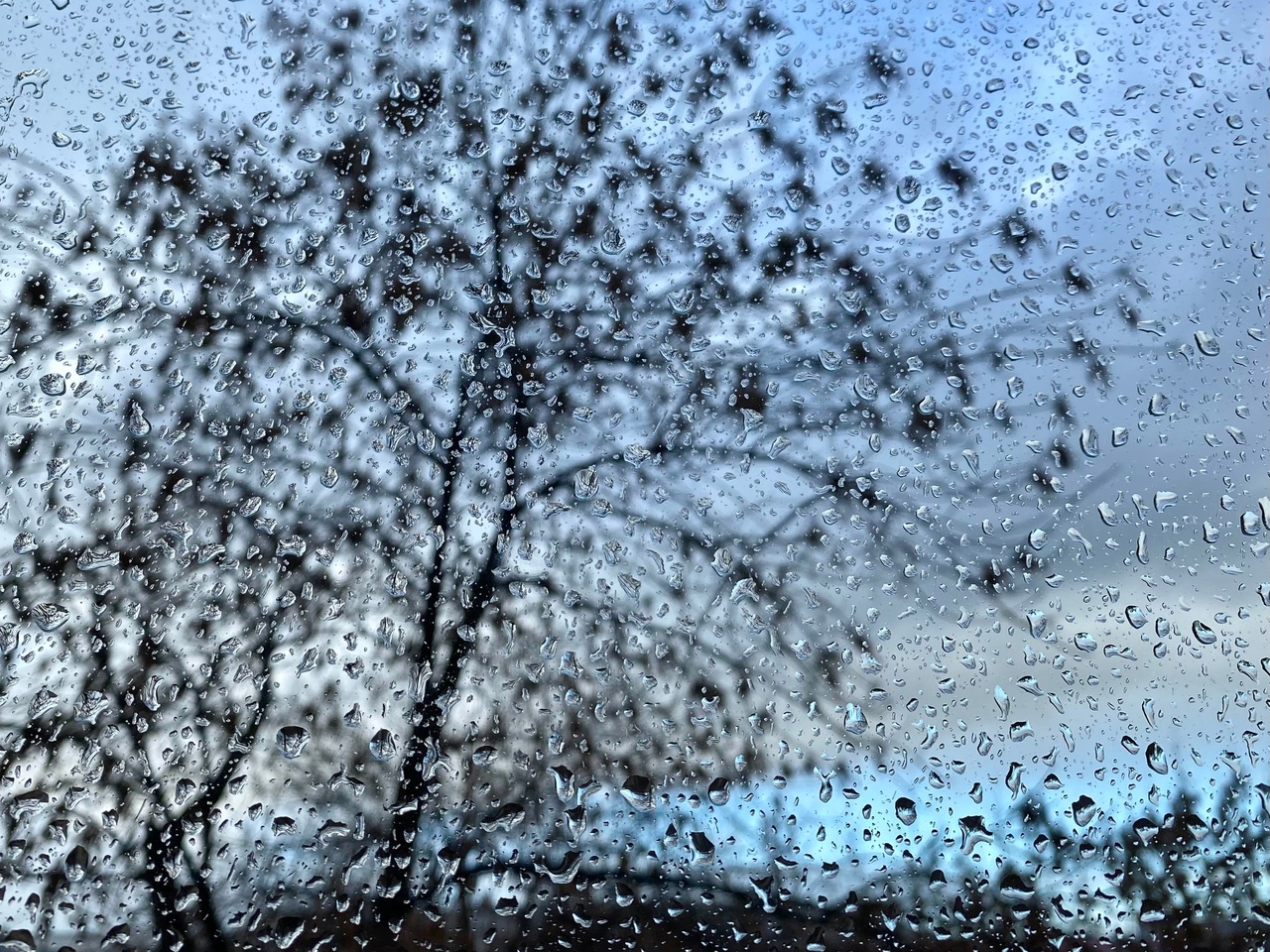 дождь, окно