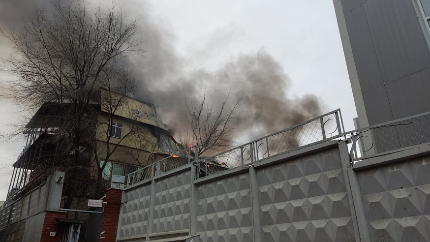 В Ленинском районе произошел крупный пожар в типографии