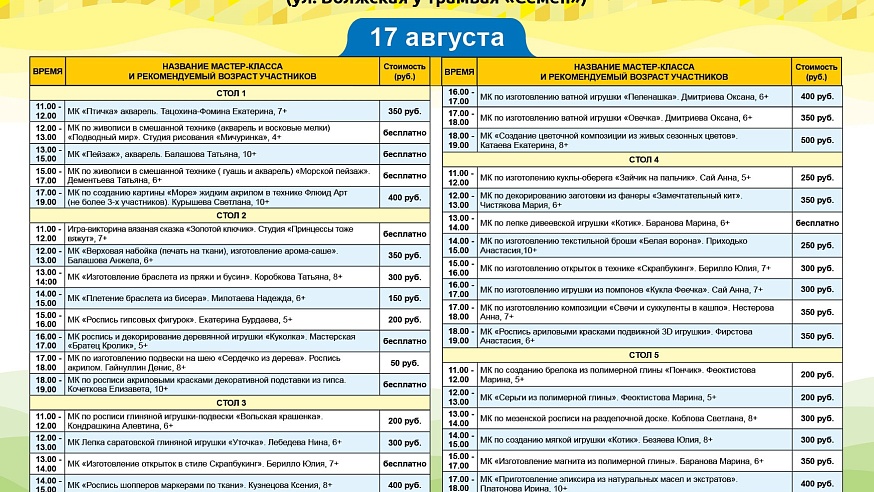 Опубликована программа фестиваля "Палитра ремесел" в Саратове