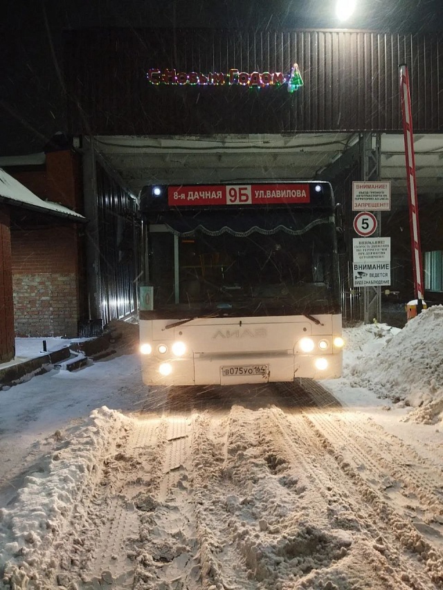 Снегопад в Саратове: Общественный транспорт работает в штатном режиме