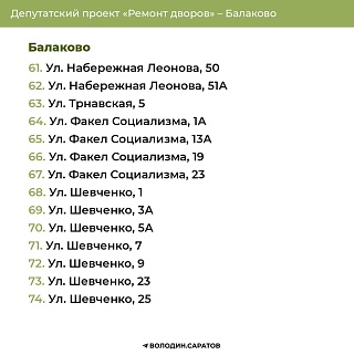 Балаково: продолжение депутатского проекта "Ремонт дворов" в 2025 году