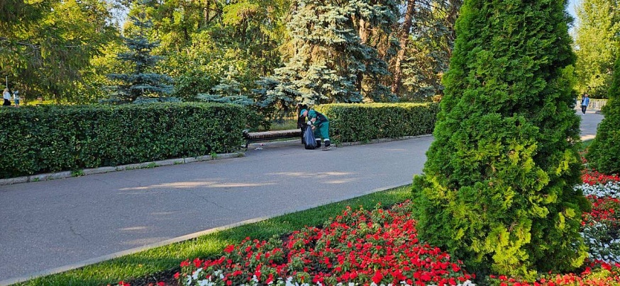 В Горпарке Саратова устанавливают временные урны
