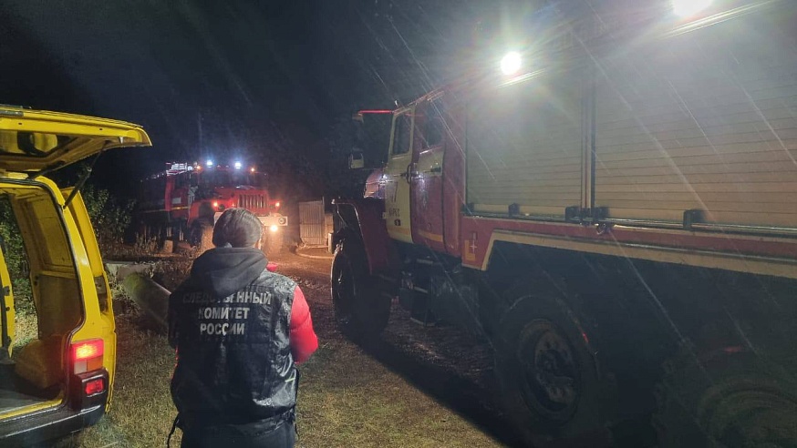 В Саратовской области на пожаре погибли отец и сын