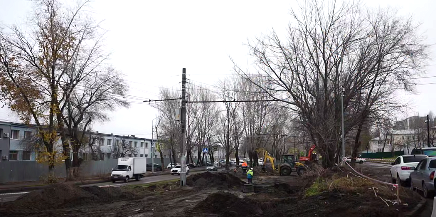 В Саратове продолжаются работы по реконструкции трамвайного маршрута № 3