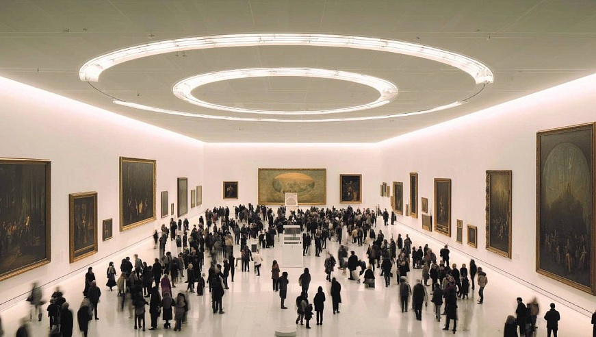 На макете нового выставочного центра в Коммунарке изобразили картины Петрова-Водкина