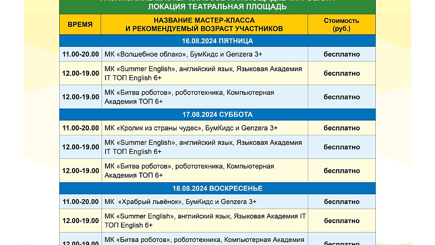 Опубликована программа фестиваля "Палитра ремесел" в Саратове