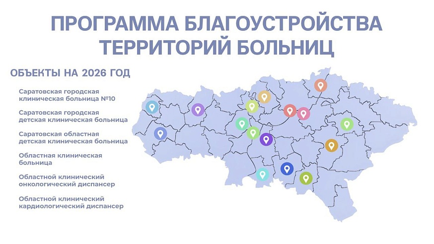 В этом году продолжится благоустройство территорий больниц в Саратовской области
