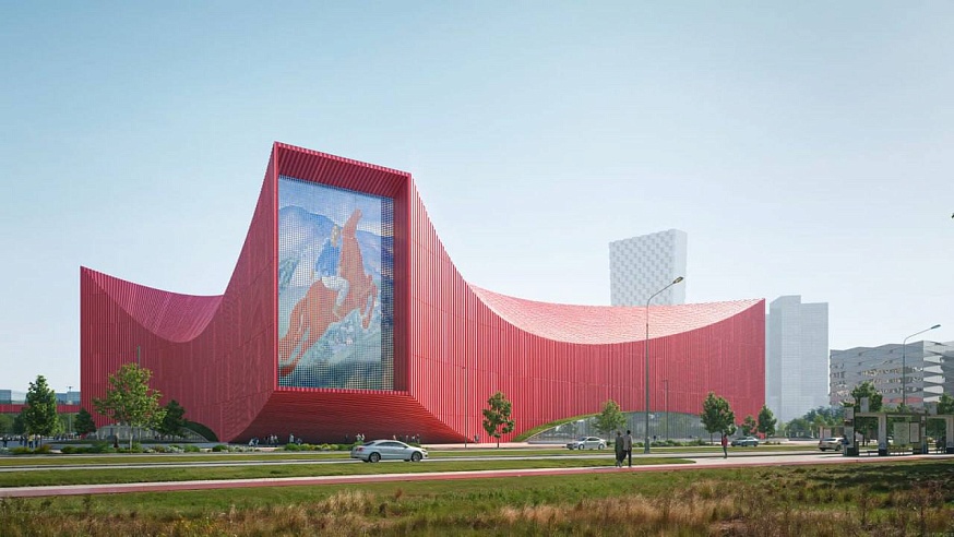 На макете нового выставочного центра в Коммунарке изобразили картины Петрова-Водкина