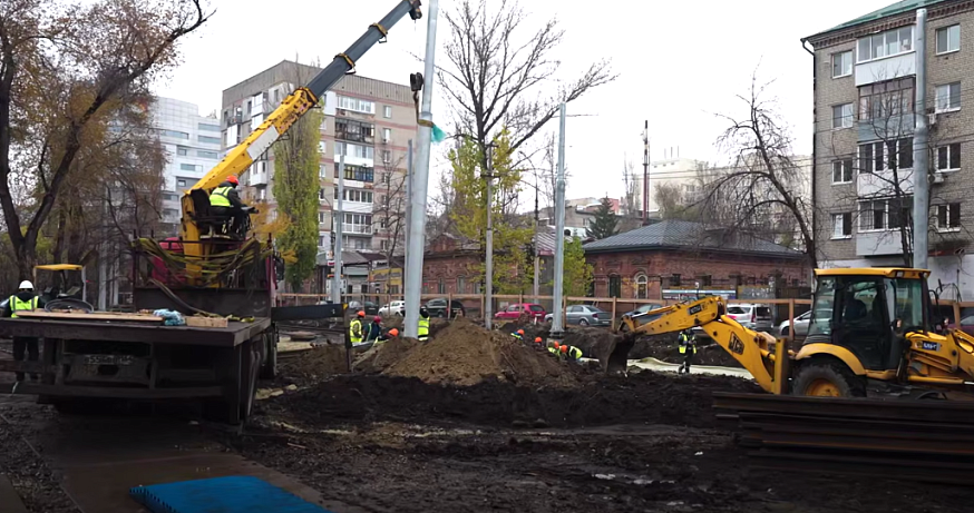 В Саратове продолжаются работы по реконструкции трамвайного маршрута № 3