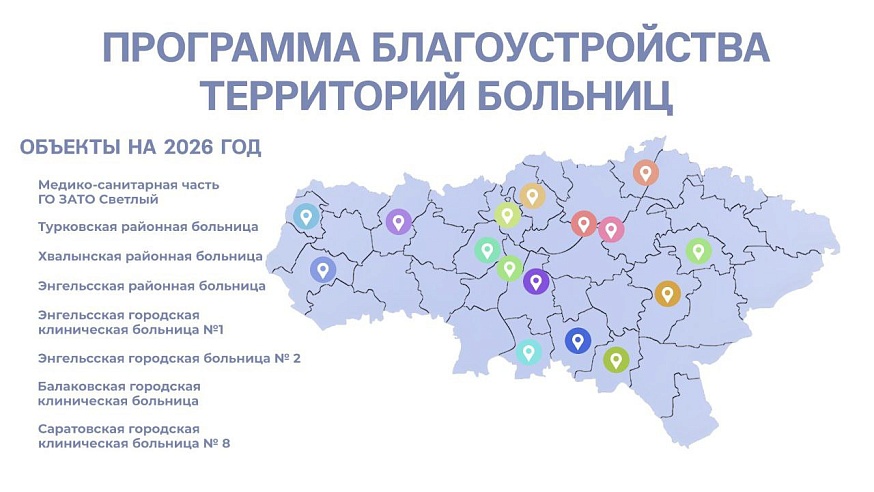 В этом году продолжится благоустройство территорий больниц в Саратовской области