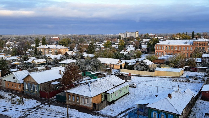 В Балашове выпал снег