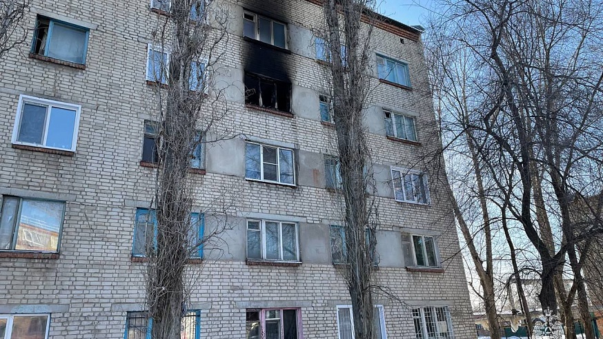 В Марксе на пожаре в общежитии погиб мужчина