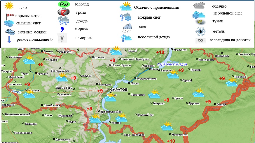 Карта погоды саратовской