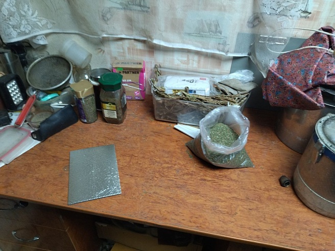 В Саратове мужчина "запас" на зиму 1,5 килограмма каннабиса