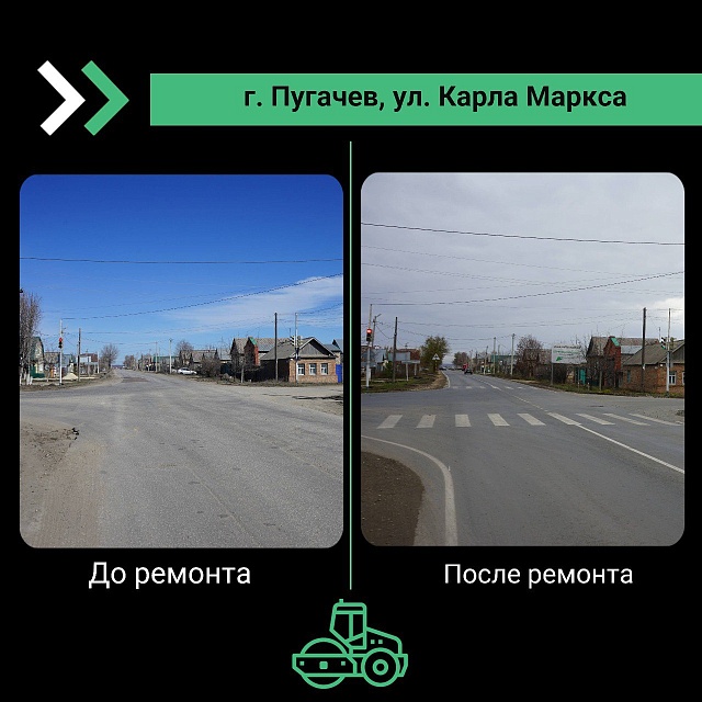 В Пугачеве обновили 10,8 километров автомобильных дорог