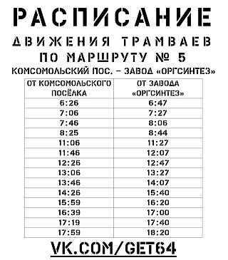 В Саратове изменилось расписание движения у пяти трамвайных маршрутов
