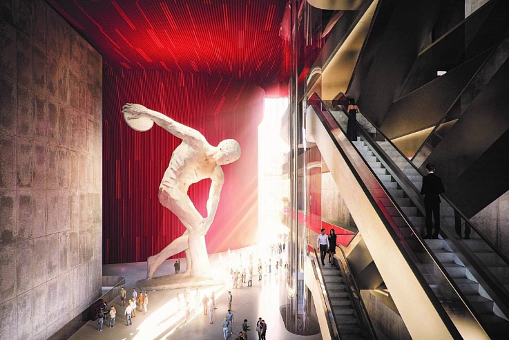 На макете нового выставочного центра в Коммунарке изобразили картины Петрова-Водкина