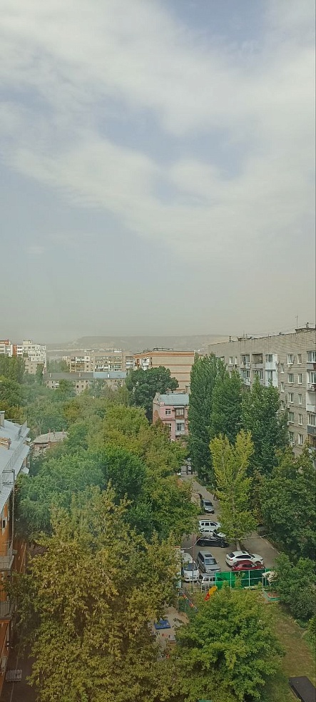 Саратовцы заметили над городом явление, напоминающее пыльную бурю