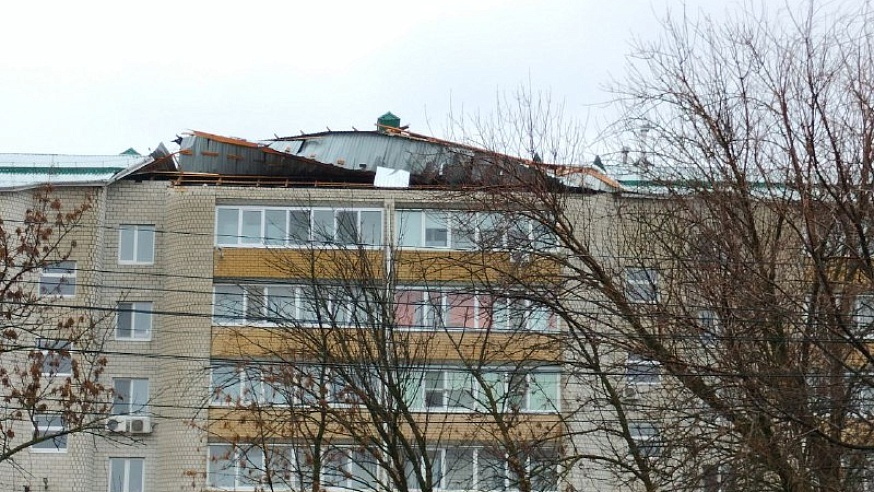 В Саратовской области шквалистый ветер сорвал крыши и повалил деревья