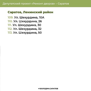 Продолжение депутатского проекта "Ремонт дворов" в 2025 году: Ленинский район Саратова