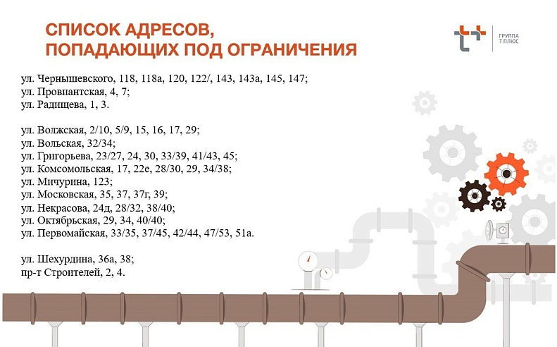 Тысячам саратовцев на два дня отключат отопление и горячую воду