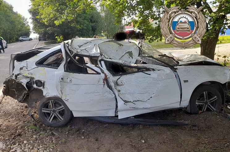 В селе под Саратовом 13-летний школьник на "Приоре" въехал в дерево, погиб 14-летний пассажир